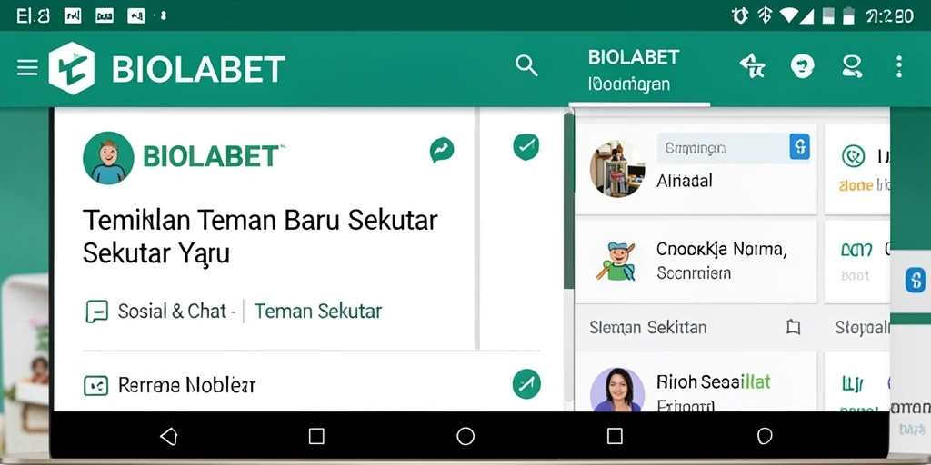 Antarmuka pengguna BIOLABET yang menarik dan mudah digunakan.