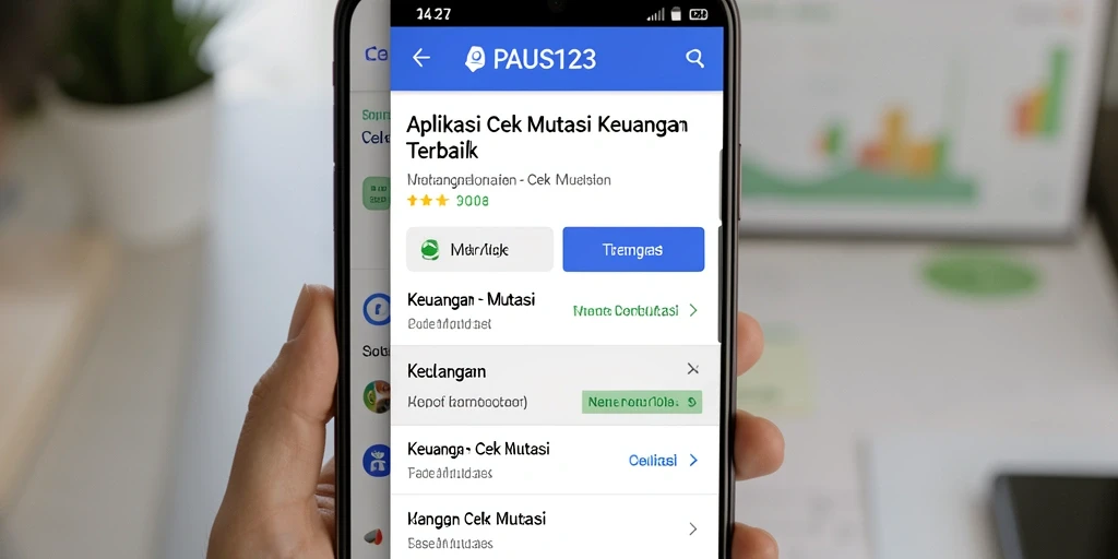 Tampilan antarmuka aplikasi PAUS123 untuk Cek Mutasi.