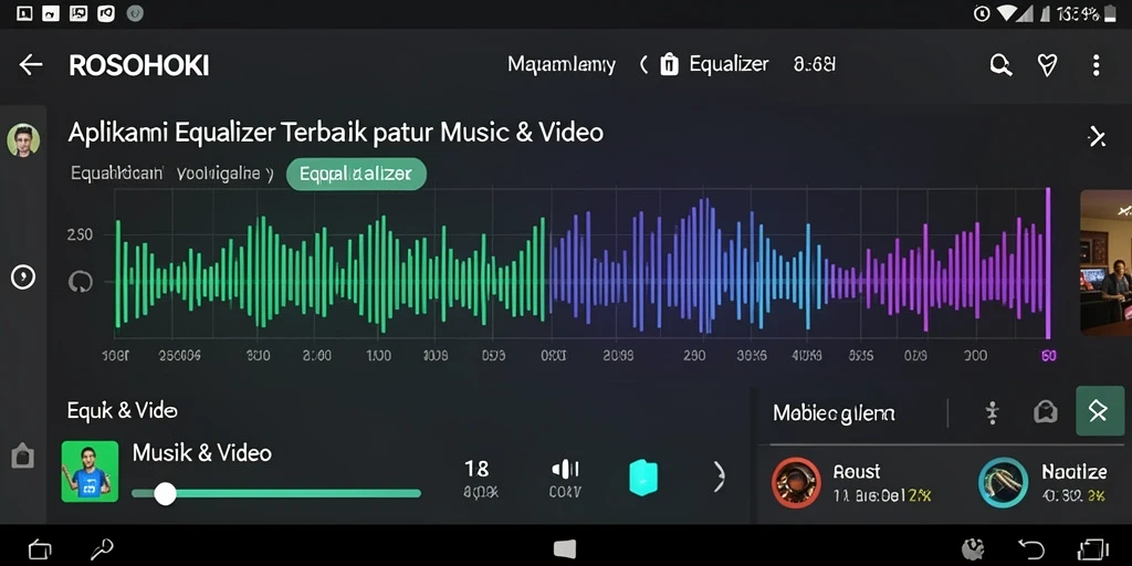 Antarmuka aplikasi Equalizer ROSOHOKI yang menarik dan fungsional.