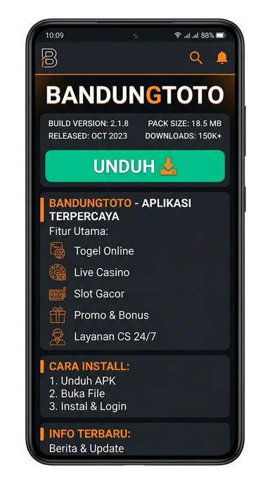 Tampilan halaman APK bandungtoto